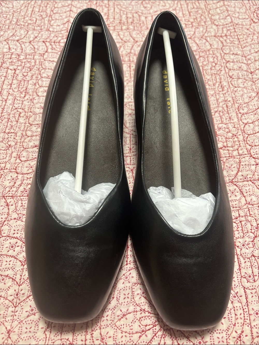 NIB David Tate Black Leather Pumps - Picture 12 of 13
